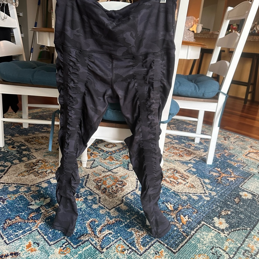 These compression leggings are camo design, and have been worn about 3 times